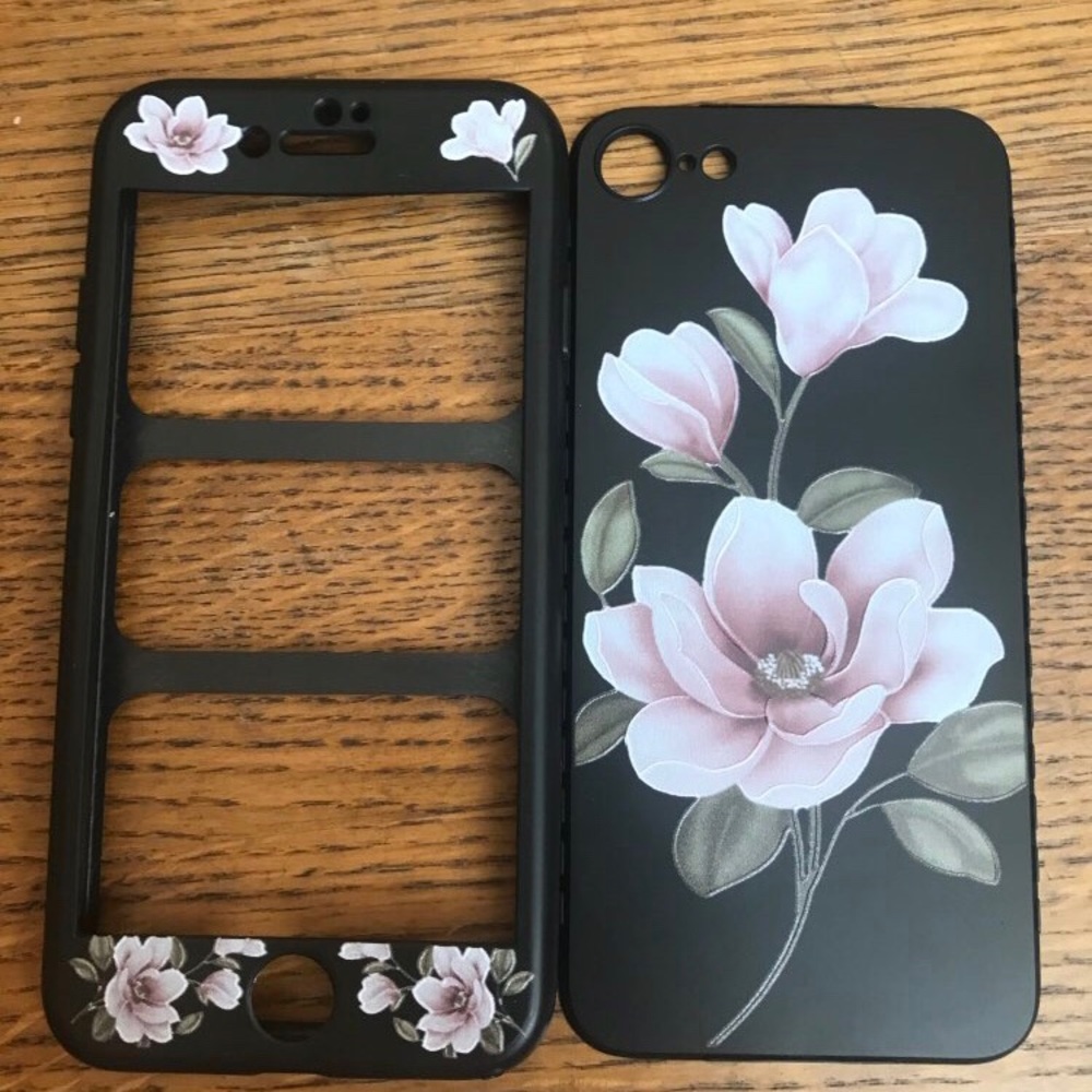 iPhone 7 pink peony full body case